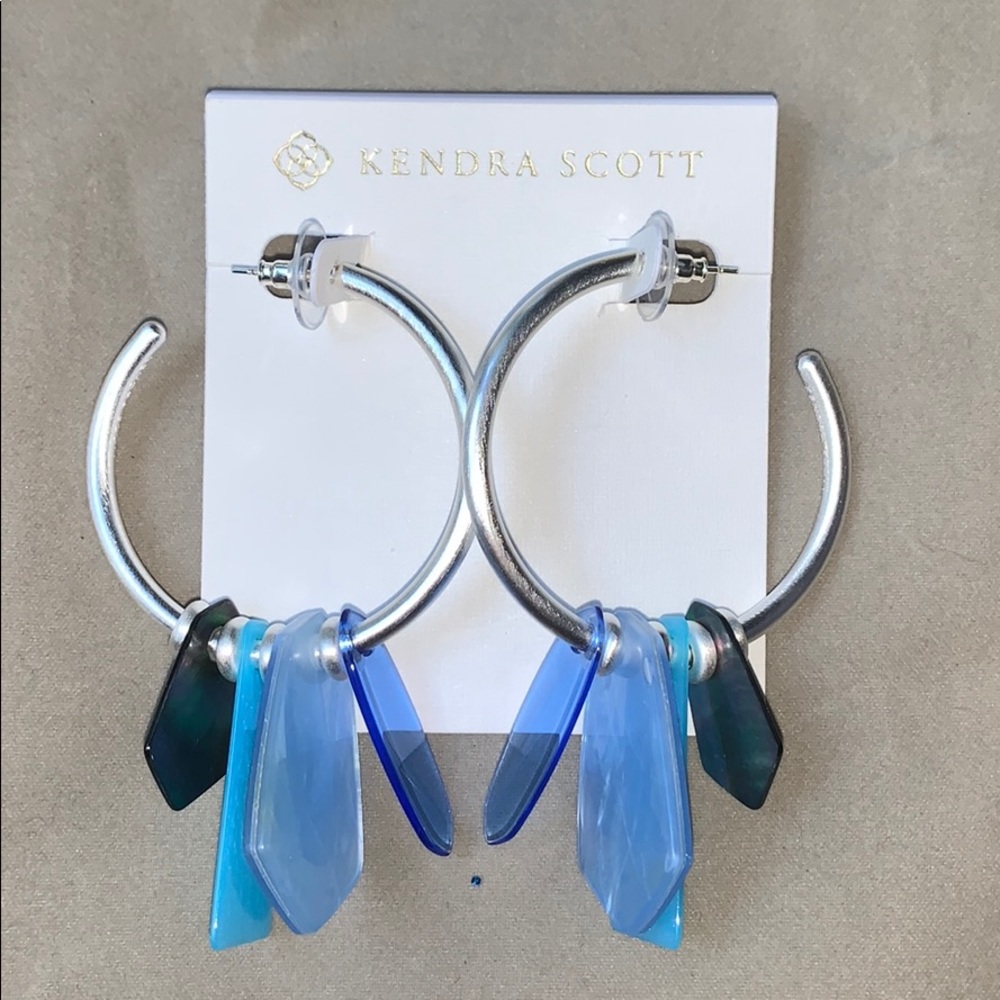 NWT Kendra Scott Sky Blue Gaby Hoop Earrings